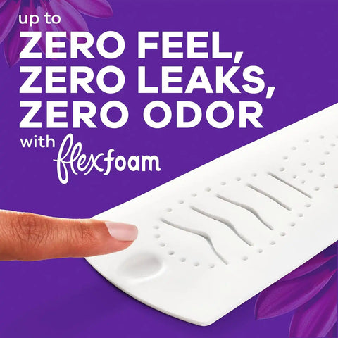 Always Radiant Feminine Pads for Women, Flexfoam Pads with Wings, Size 4, Overnight Absorbency, Lightly Scented, 60 Count (3 Packs of 20)