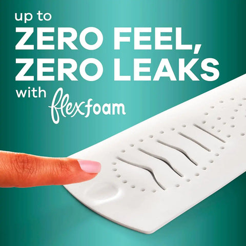 Always Pure Cotton Feminine Pads for Women, FlexFoam Pads with Wings, Size 5, Extra Heavy Overnight Absorbency, Unscented, 54 Count (3 Packs of 18)