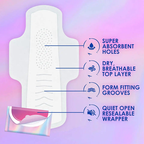 Always Pocket Feminine Pads with FlexFoam,Size 2,Heavy Flow,with Wings,Unscented,60 Count (Pack of 2)