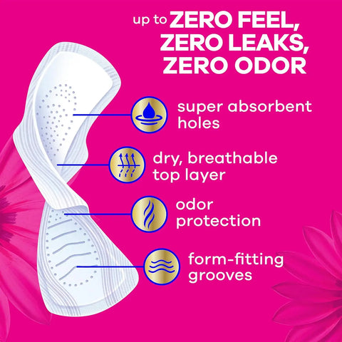 Always Radiant Feminine Pads for Women, Flexfoam Pads with Wings, Size 1, Regular Absorbency, Lightly Scented, 42 Count