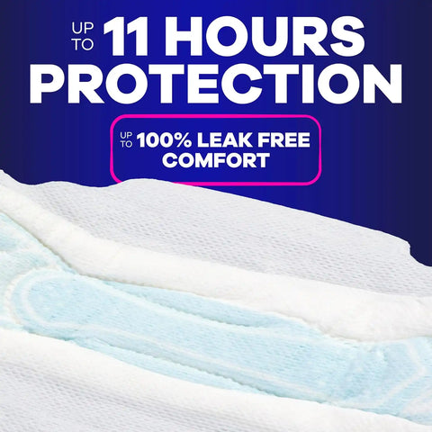 Always Maxi Overnight Feminine Pads with Wings for Women, Size 4, Overnight Absorbency, Unscented, Up to 100% Leak-Free Protection, 48 Count