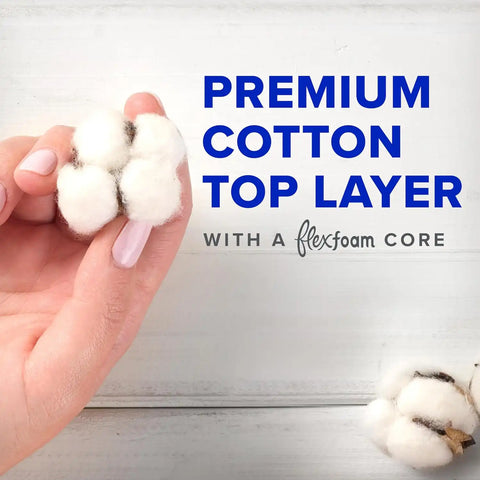 Always Pure Cotton Feminine Pads for Women, Size 2, Heavy Flow, with Wings, unscented, 34 CT